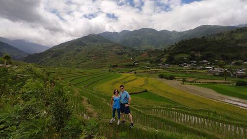 North Vietnam and The Temples of Angkor. La Pan Tan rice terraces