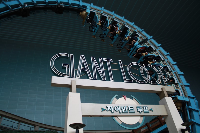 Trò chơi mạo hiểm Giant Loop tại Lotte World, Hàn Quốc