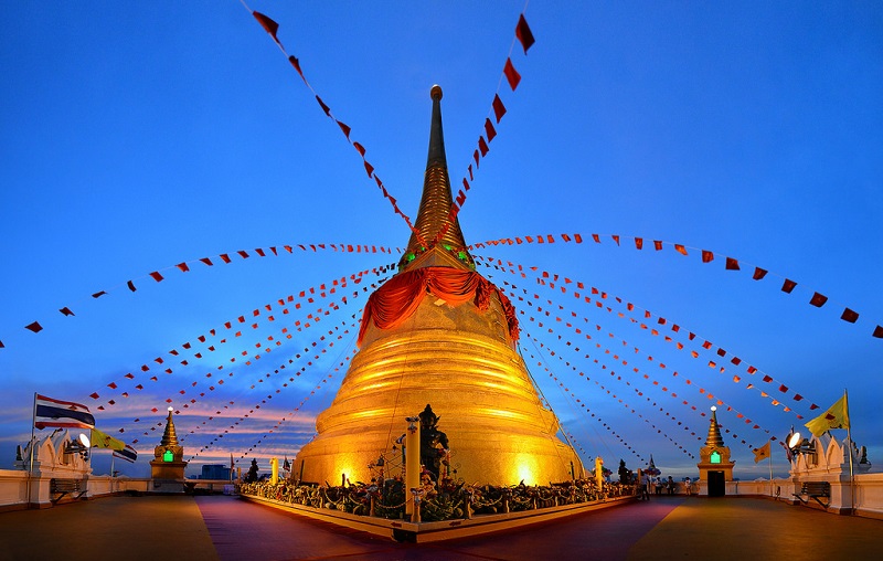 Chùa Núi Vàng - Wat Saket với những nét thiết kế độc đáo 