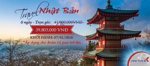 Tour du lịch Nhật Bản 6 ngày